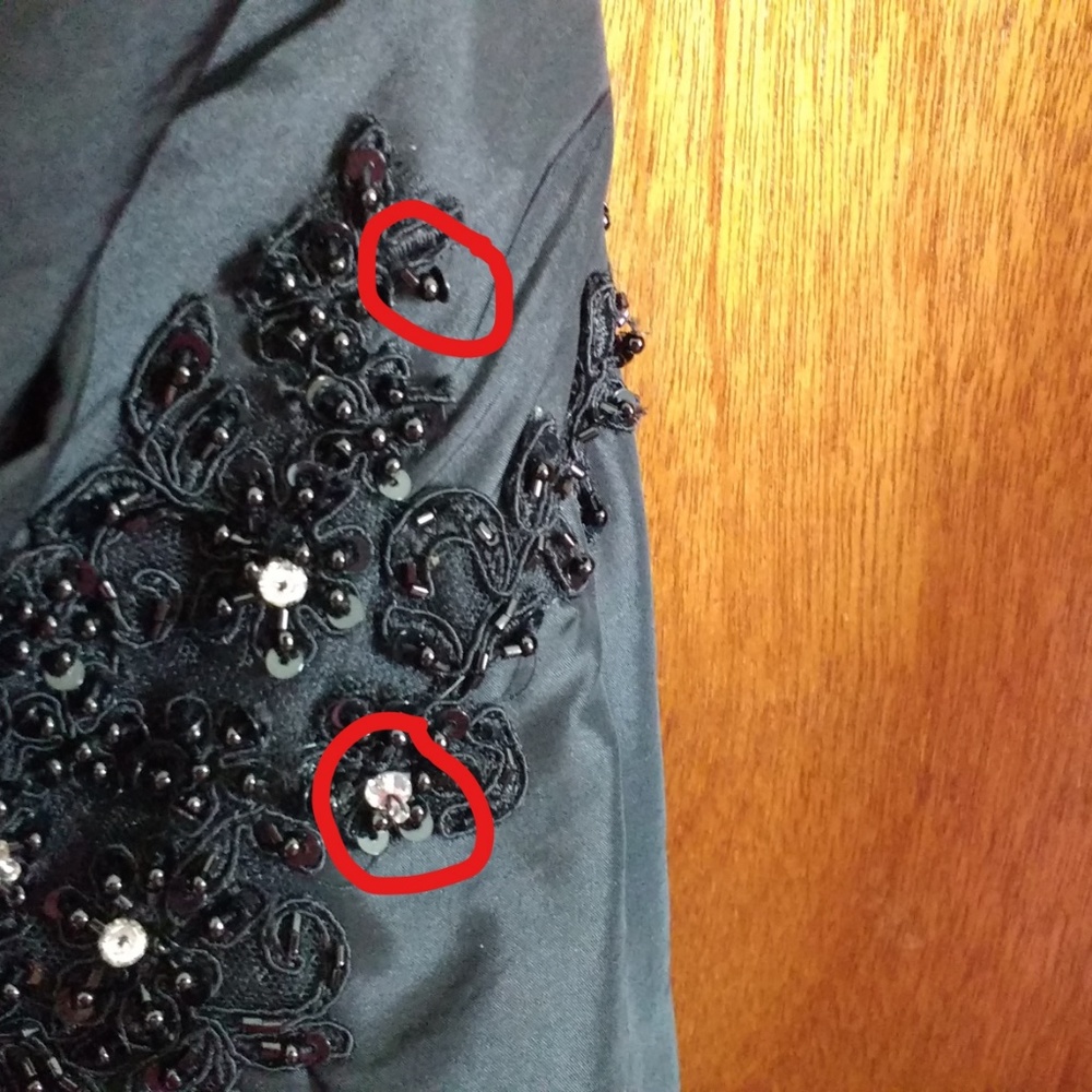 *Jade Couture black sleeveless beaded dress 12 - Picture 8 of 8